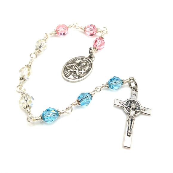 St. Gerard Chaplet, Handmade Rosary, Patron Saint of Motherhood - Picture 2 of 7